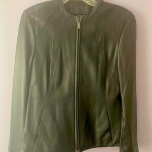 Jaclyn Smith leather jacket M